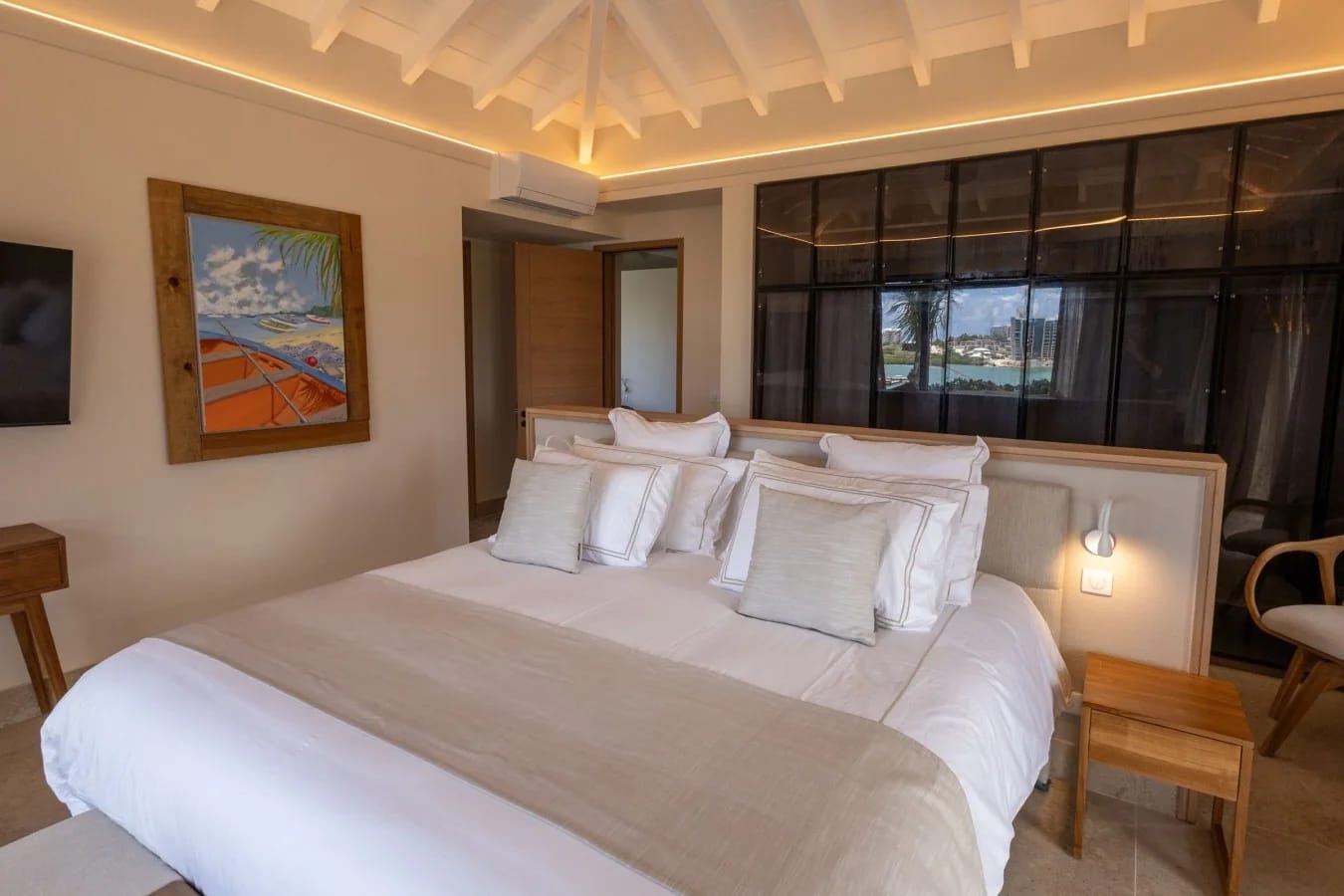 A suite with a king-size bed
