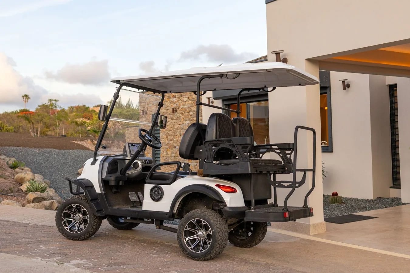 The golf cart at guests’ disposal